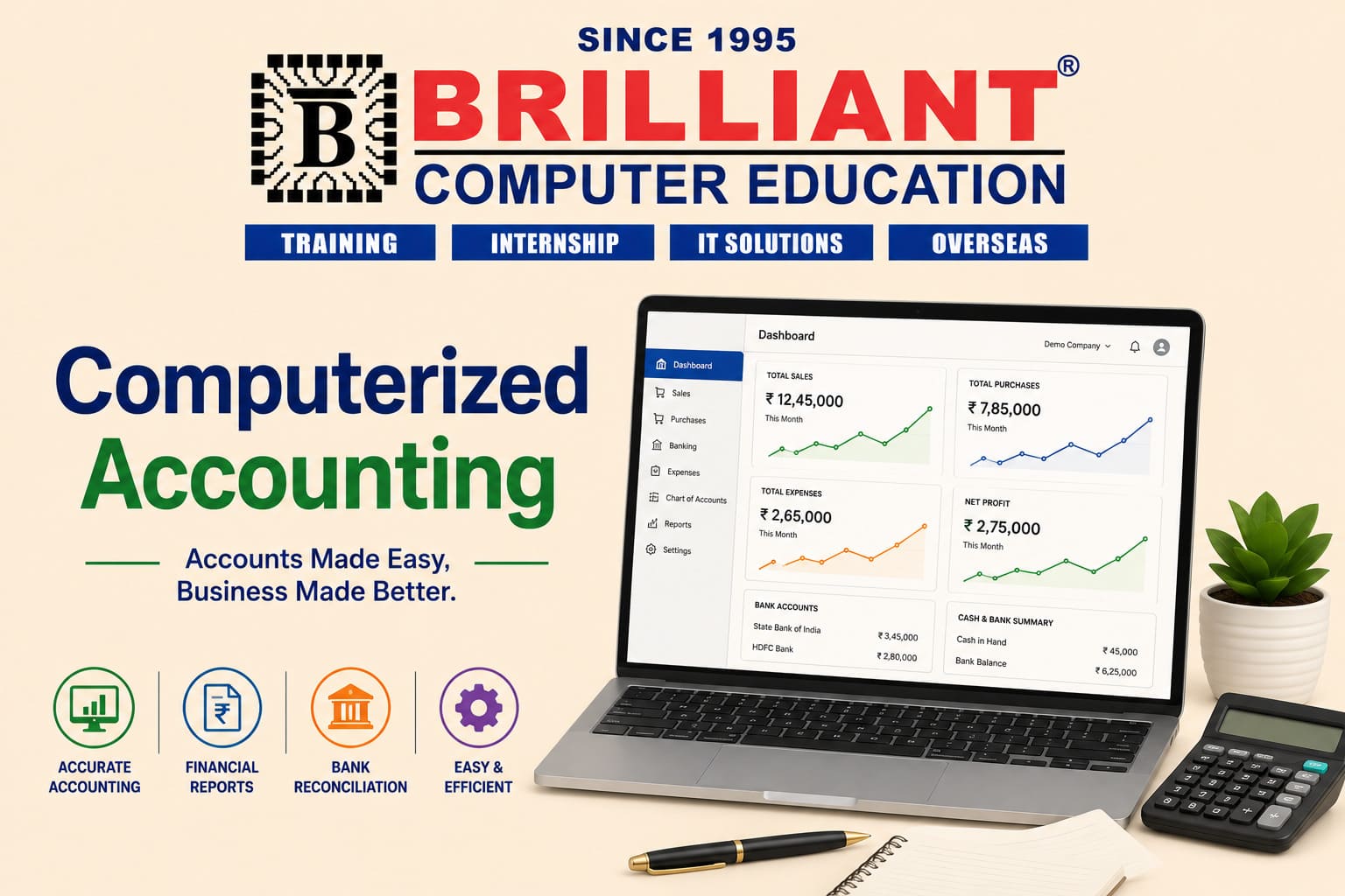 Computerized Accounting | Brilliant Computers
